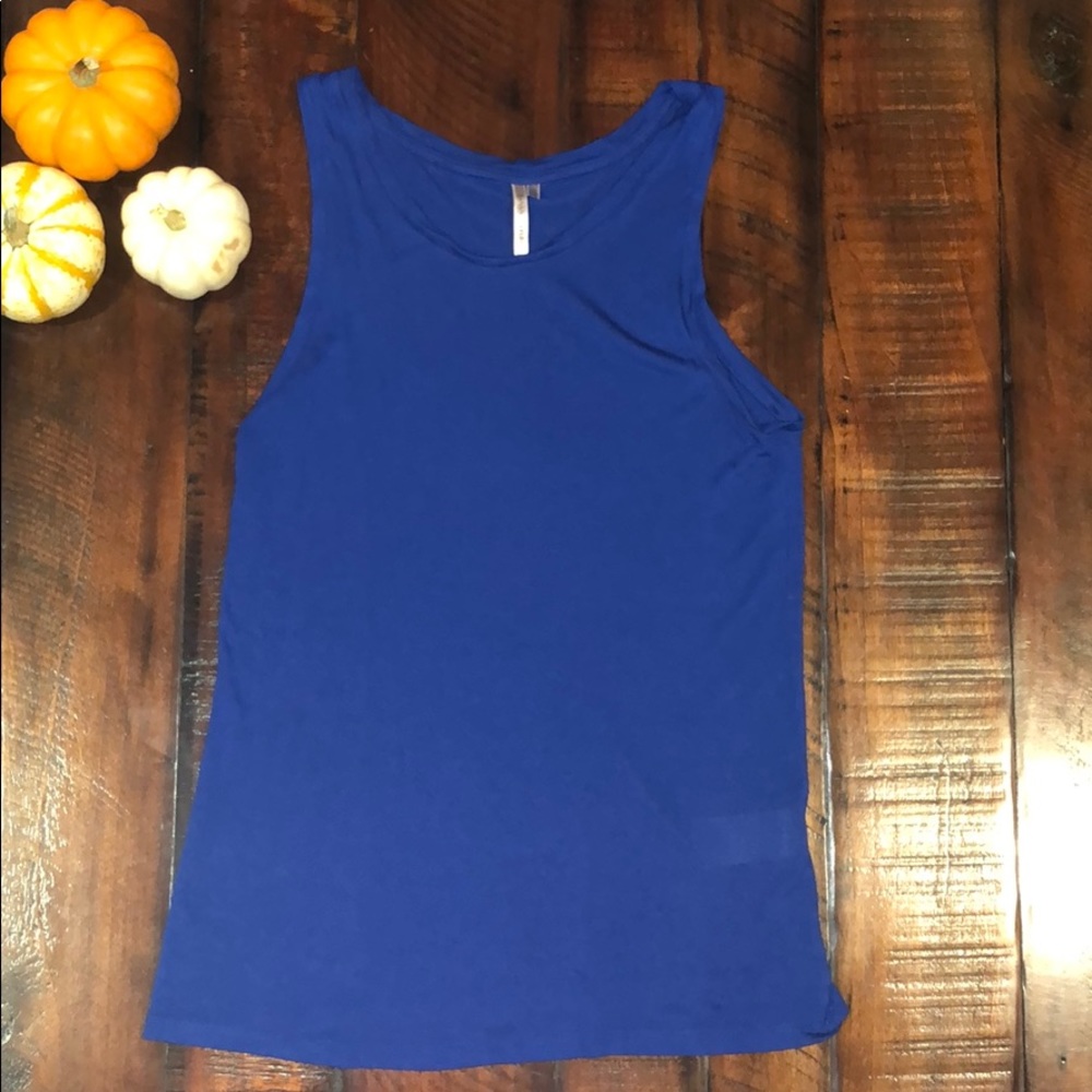 Blue tank top from Banana Republic